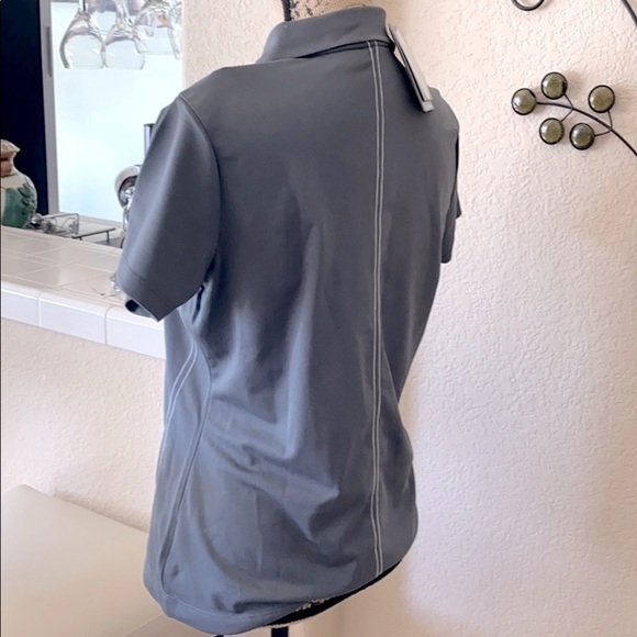 NIKE Short Sleeve Polo Grey Seamed Golf Tennis Outdoors Activity Size Me… - Picture 4 of 9